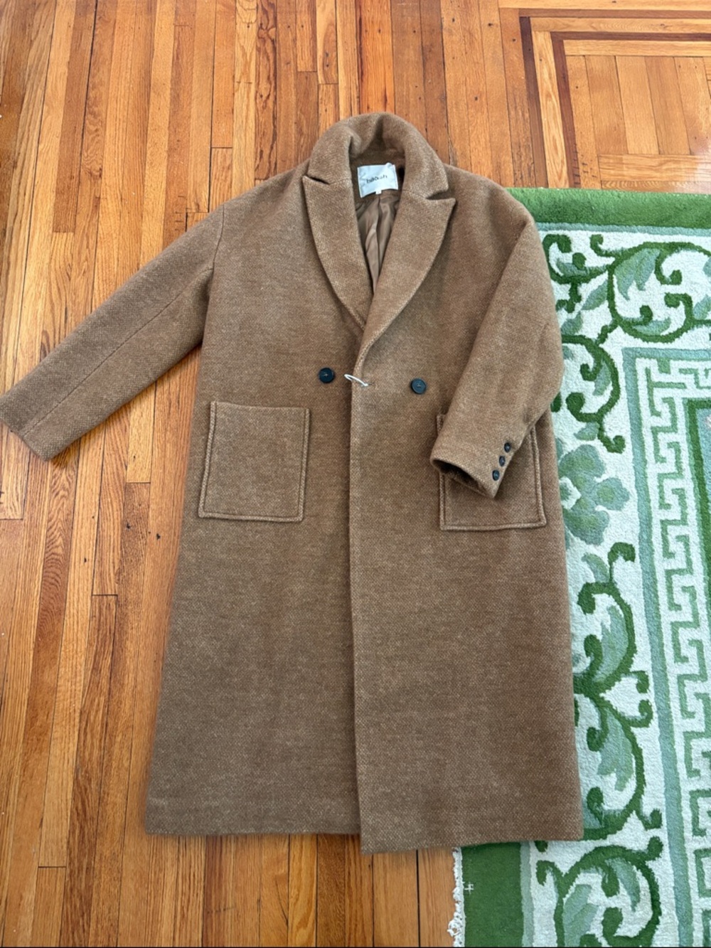 Bash women’s Brown Long Wool Blend Overcoat